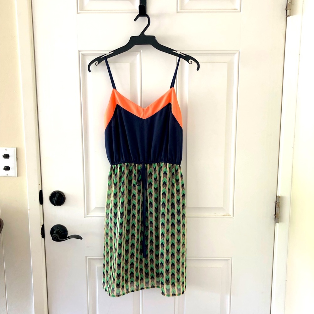 Multi Patterned Sleeveless Dress